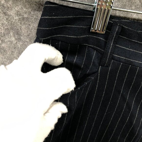 1.2.3 Paris Pinstriped Dress Pant Navy Blue Womens Size EU 40 US 10 Tapered Leg - Picture 6 of 11
